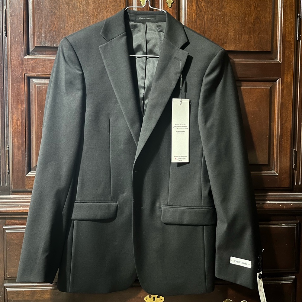 Black Calvin Klein Suit Separate Blazer Size 38 R